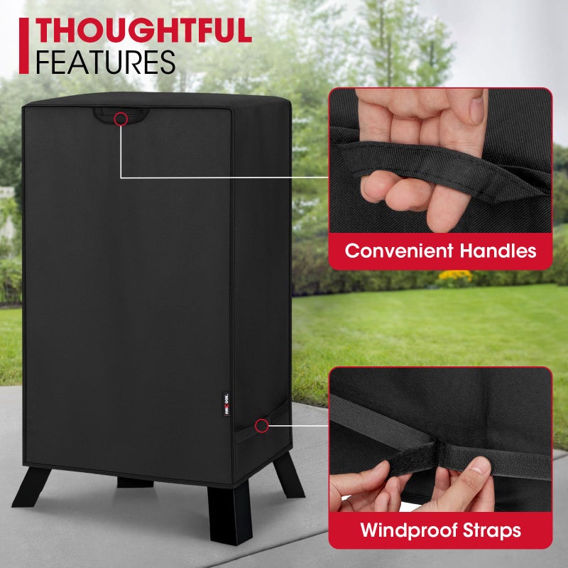 Unicook Electric Smoker Cover 40 Inch, Heavy Duty Waterproof Vertical BBQ Smoker Grill Cover for Masterbuilt, All Weather Resistant, 28" W x 22" D x 39" H - Image 5